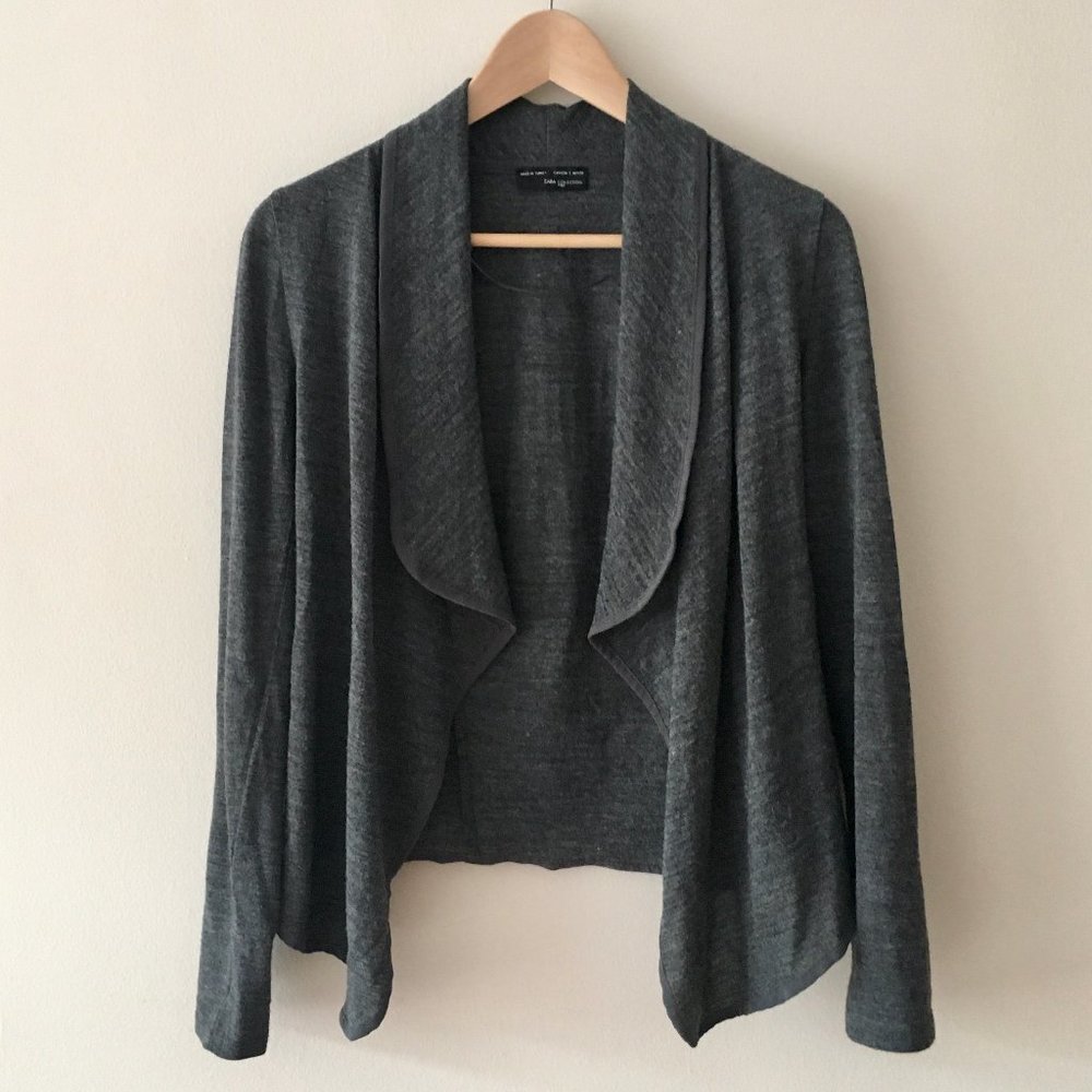SOLD Zara Open Front Drape Cardigan